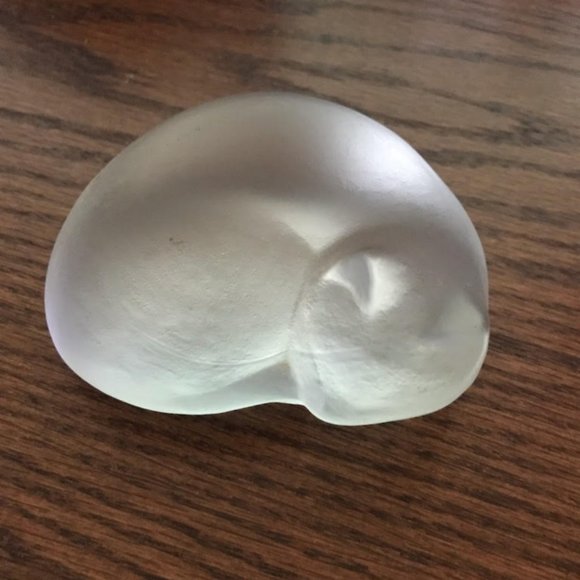 Other - Kitty Cat Curled up Sleeping frosted paperweight (not sure if it's glass)